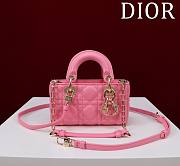 Okify Dior Mini D-Joy Bag In Bright Pink 16.5x6x10cm  - 1