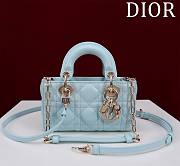 Okify Dior Mini D-Joy Bag In Blue 16.5x6x10cm  - 1