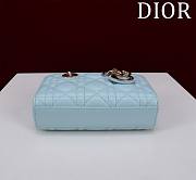 Okify Dior Mini D-Joy Bag In Blue 16.5x6x10cm  - 3