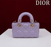 Okify Dior Mini D-Joy Bag In Purple 16.5x6x10cm  - 4