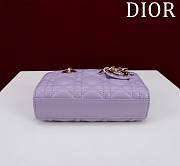 Okify Dior Mini D-Joy Bag In Purple 16.5x6x10cm  - 5