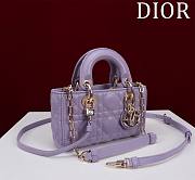 Okify Dior Mini D-Joy Bag In Purple 16.5x6x10cm  - 3