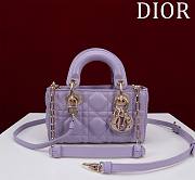 Okify Dior Mini D-Joy Bag In Purple 16.5x6x10cm  - 1