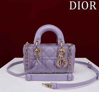 Okify Dior Mini D-Joy Bag In Purple 16.5x6x10cm 