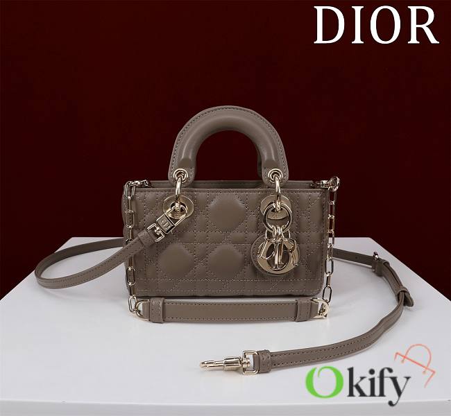 Okify Dior Mini D-Joy Bag In Ciment 16.5x6x10cm  - 1