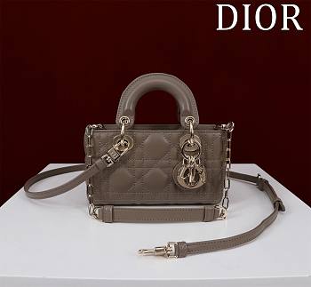 Okify Dior Mini D-Joy Bag In Ciment 16.5x6x10cm 