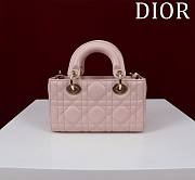 Okify Dior Mini D-Joy Bag In Baby Pink 16.5x6x10cm  - 3