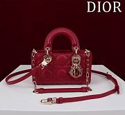 Okify Dior Mini D-Joy Bag In Red 16.5x6x10cm  - 1