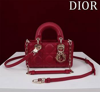 Okify Dior Mini D-Joy Bag In Red 16.5x6x10cm 