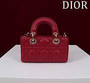 Okify Dior Mini D-Joy Bag In Red 16.5x6x10cm  - 5