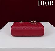 Okify Dior Mini D-Joy Bag In Red 16.5x6x10cm  - 3