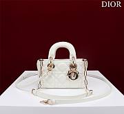 Okify Dior Mini D-Joy Bag In White 16.5x6x10cm  - 1