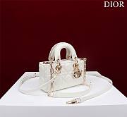 Okify Dior Mini D-Joy Bag In White 16.5x6x10cm  - 5