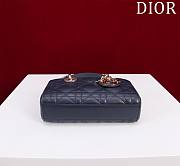 Okify Dior Mini D-Joy Bag In Dark Blue 16.5x6x10cm  - 6