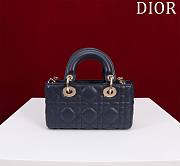 Okify Dior Mini D-Joy Bag In Dark Blue 16.5x6x10cm  - 5