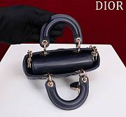 Okify Dior Mini D-Joy Bag In Dark Blue 16.5x6x10cm  - 4