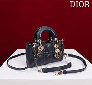 Okify Dior Mini D-Joy Bag In Dark Blue 16.5x6x10cm  - 3