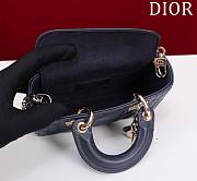 Okify Dior Mini D-Joy Bag In Dark Blue 16.5x6x10cm  - 2