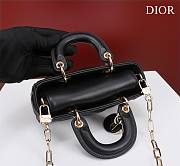 Okify Dior Mini D-Joy Bag In Black 16.5x6x10cm  - 3