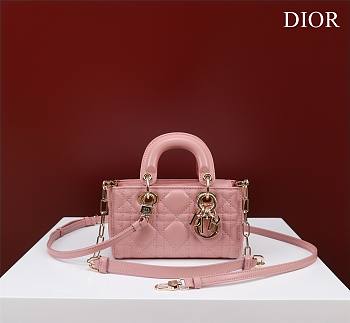 Okify Dior Mini D-Joy Bag In Pink 16.5x6x10cm 