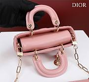 Okify Dior Mini D-Joy Bag In Pink 16.5x6x10cm  - 3