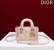 Okify Dior Mini D-Joy Bag In Cream 16.5x6x10cm  - 1