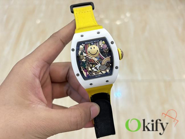 Okify Richard Mille RM 88 Automatic Tourbillon Smiley Watch In Yellow - 1