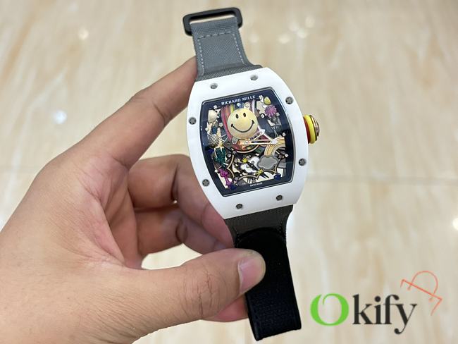 Okify Richard Mille RM 88 Automatic Tourbillon Smiley Watch In Grey Gray - 1