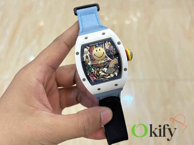 Okify Richard Mille RM 88 Automatic Tourbillon Smiley Watch In Blue - 1