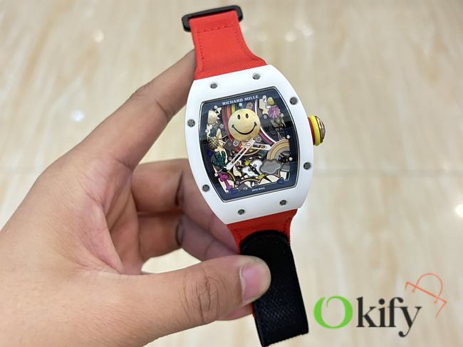 Okify Richard Mille RM 88 Automatic Tourbillon Smiley Watch In Orange - 1