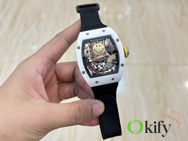 Okify Richard Mille RM 88 Automatic Tourbillon Smiley Watch In Black - 1