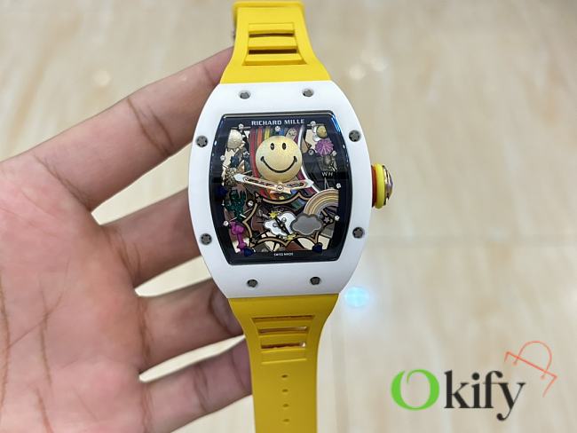 Okify Richard Mille RM88 Automatic Winding Tourbillon Smiley In Yellow  - 1