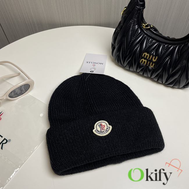 Okify Moncler Black Beanie Hat 20307 - 1