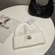 Okify Moncler White Beanie Hat 20308 - 1