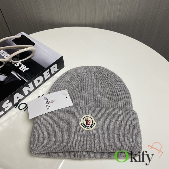 Okify Moncler Grey Gray Beanie Hat 20309 - 1