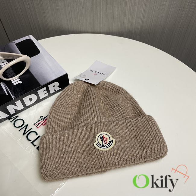 Okify Moncler Brown Beanie Hat 20310 - 1