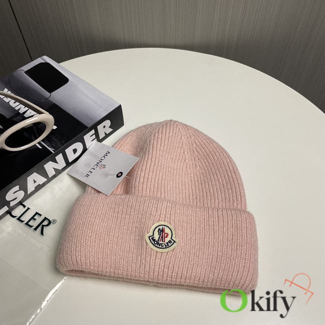 Okify Moncler Pink Beanie Hat 20311 - 1