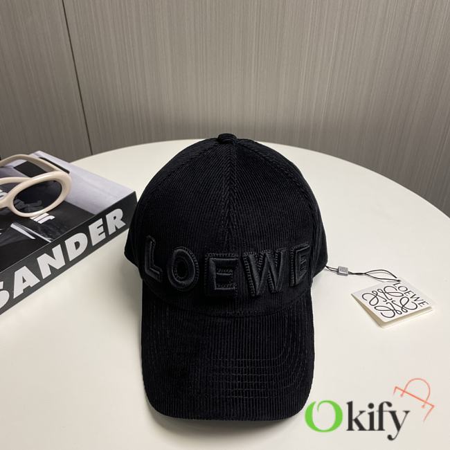 Okify Loewe Black Baseball Cap  - 1