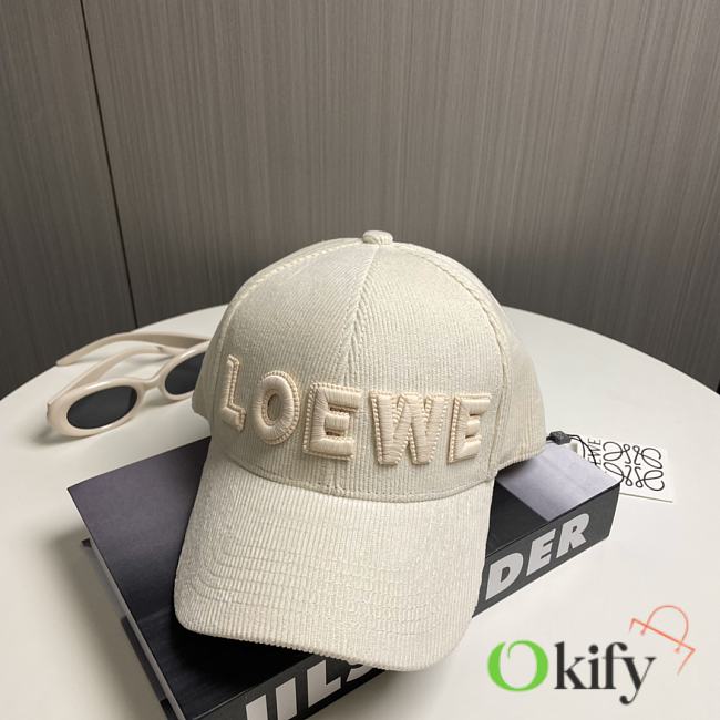 Okify Loewe White Baseball Cap  - 1