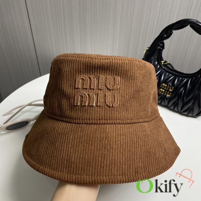 Okify MiuMiu Brown Bucket Hat  - 1