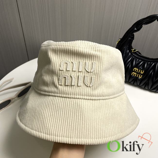 Okify MiuMiu Cream Bucket Hat  - 1