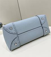 Okify Fendi By The Way Medium In Light Blue Selleria Bag With Hand-sewn Topstitches 27x13x15cm  - 5