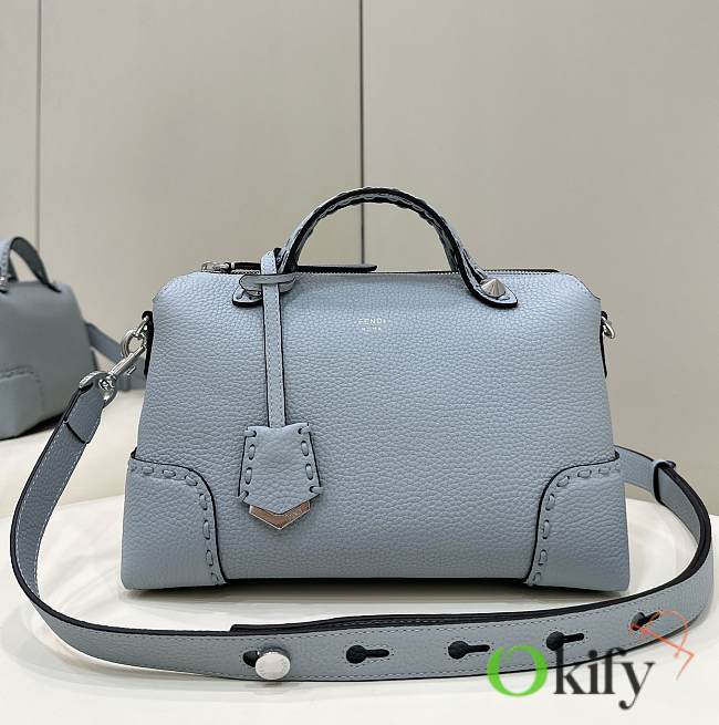 Okify Fendi By The Way Medium In Light Blue Selleria Bag With Hand-sewn Topstitches 27x13x15cm  - 1