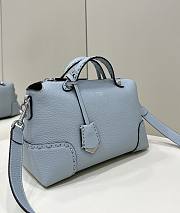 Okify Fendi By The Way Medium In Light Blue Selleria Bag With Hand-sewn Topstitches 27x13x15cm  - 3