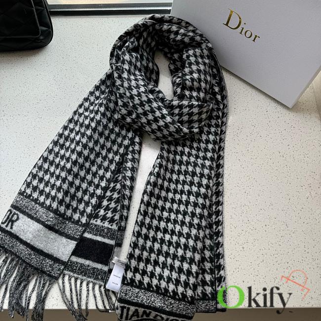 Okify Dior Cashmere Black Scarf 45x200cm 20345 - 1