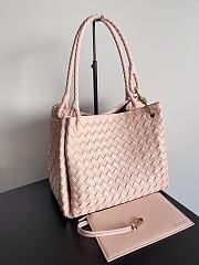 Okify Bottega Veneta Large Parachute Shoulder Bag In Light Pink 30x26x20cm - 3