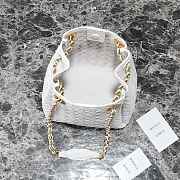 Okify Bottega Veneta Small Parachute Shoulder Bag In White 21x17x16.5cm - 3