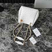 Okify Bottega Veneta Small Parachute Shoulder Bag In White 21x17x16.5cm - 2