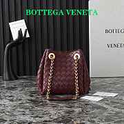 Okify Bottega Veneta Small Parachute Shoulder Bag In Dark Red 21x17x16.5cm - 1