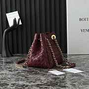 Okify Bottega Veneta Small Parachute Shoulder Bag In Dark Red 21x17x16.5cm - 4